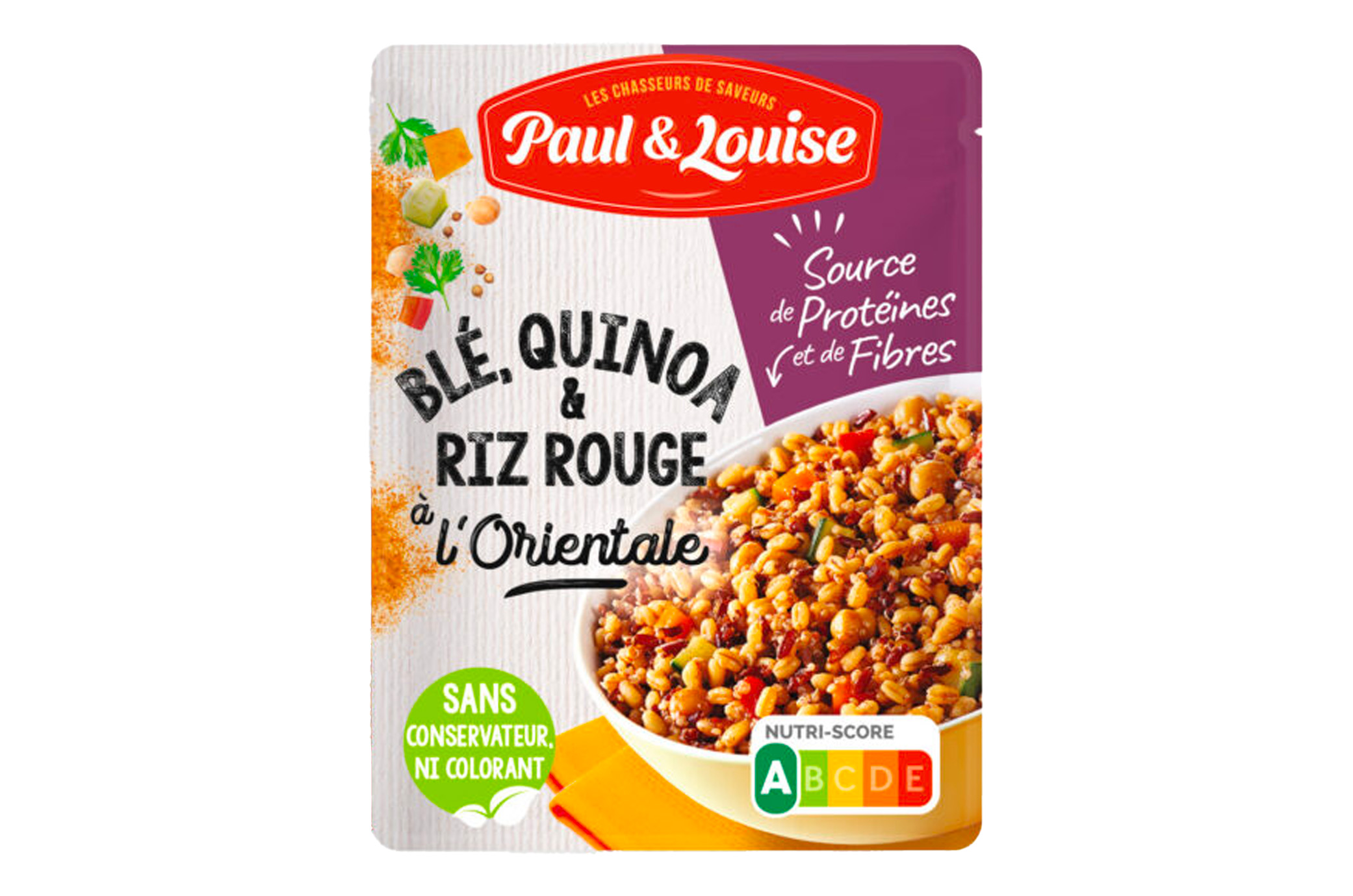 Blé, quinoa & riz rouge à l’orientale (250g) – Paul et Louise