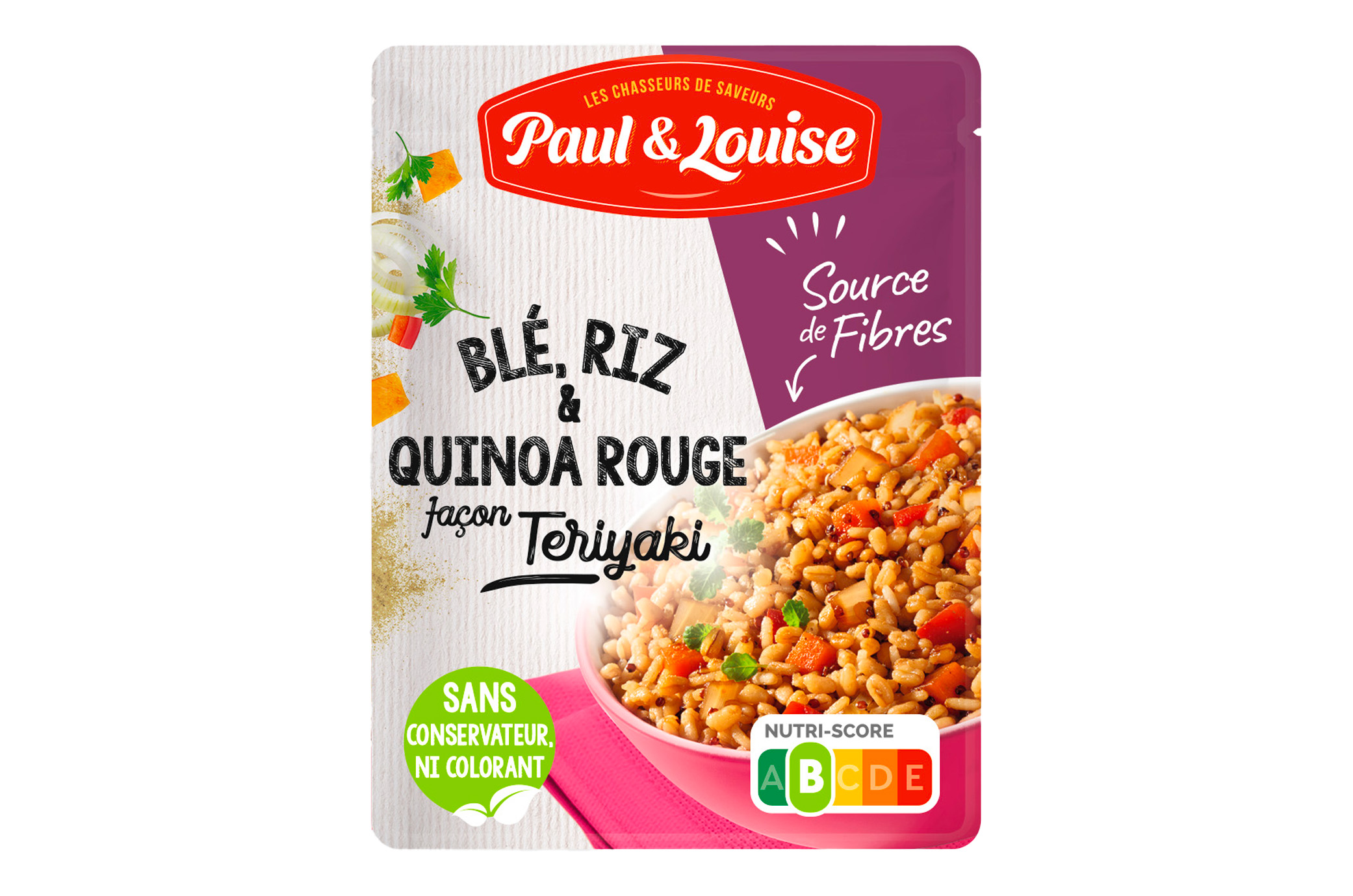 Blé, Riz et Quinoa rouge façon Teriyaki (250g)