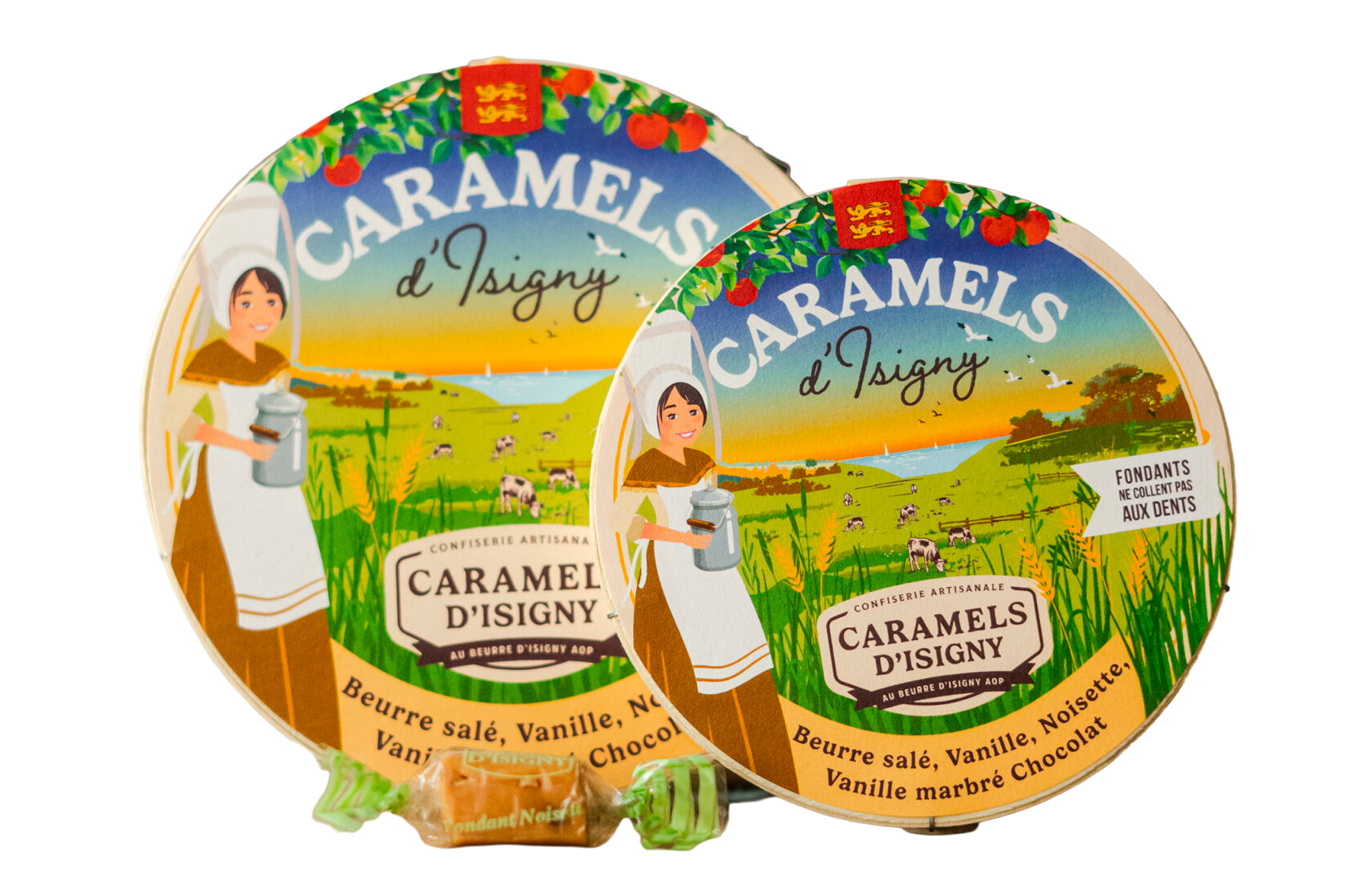 Boite ronde Assortiment de Caramels Fondants