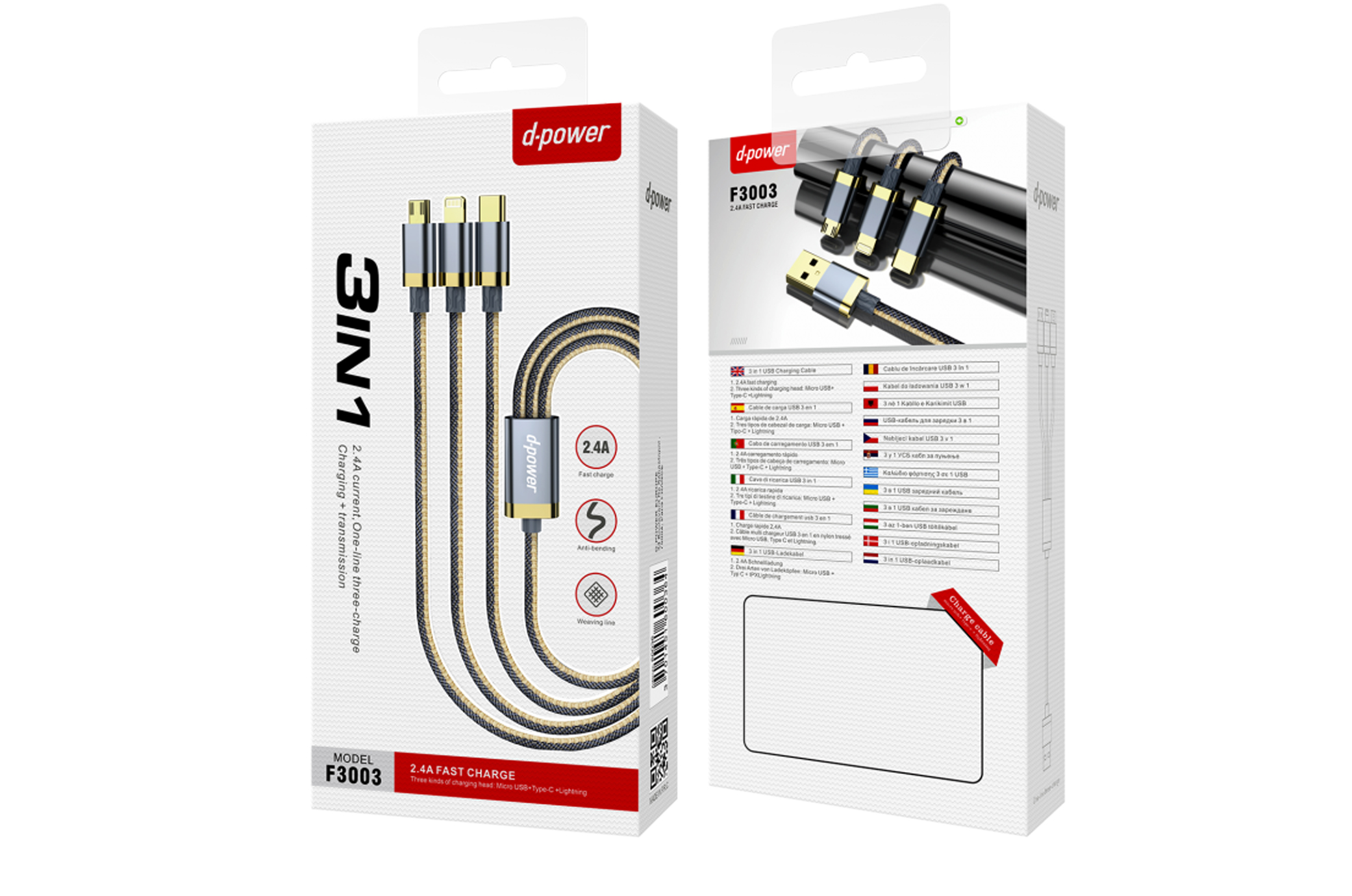 Câble 3IN1 – Blanc