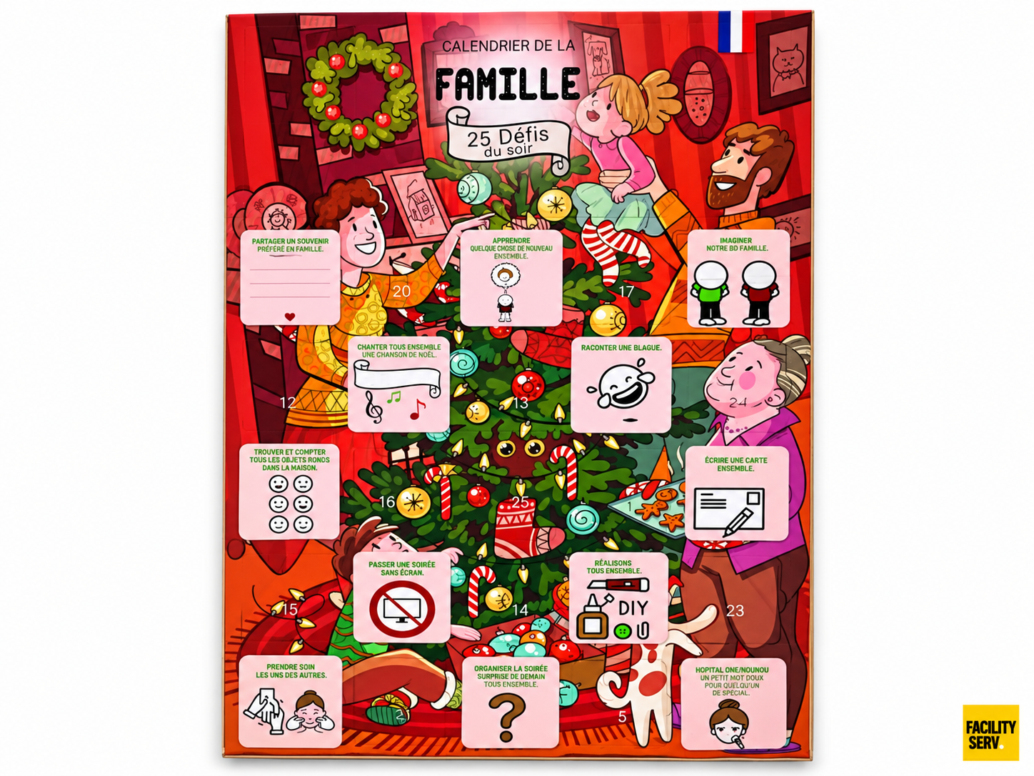 Calendrier de l’Avent « 25 défis en famille » – Calendrier Évènement