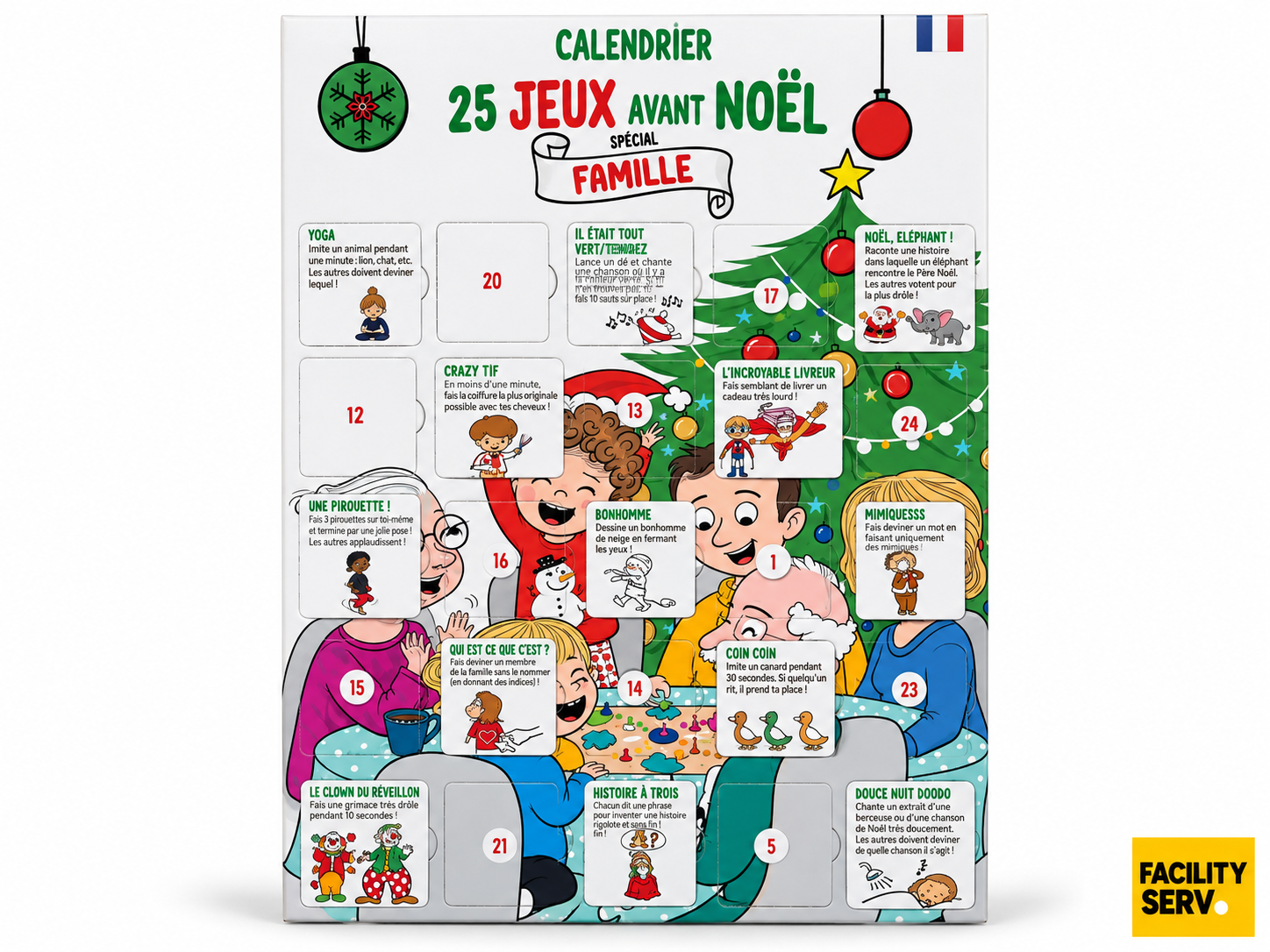 Calendrier de l’Avent « 25 jeux en famille » – Calendrier Évènement