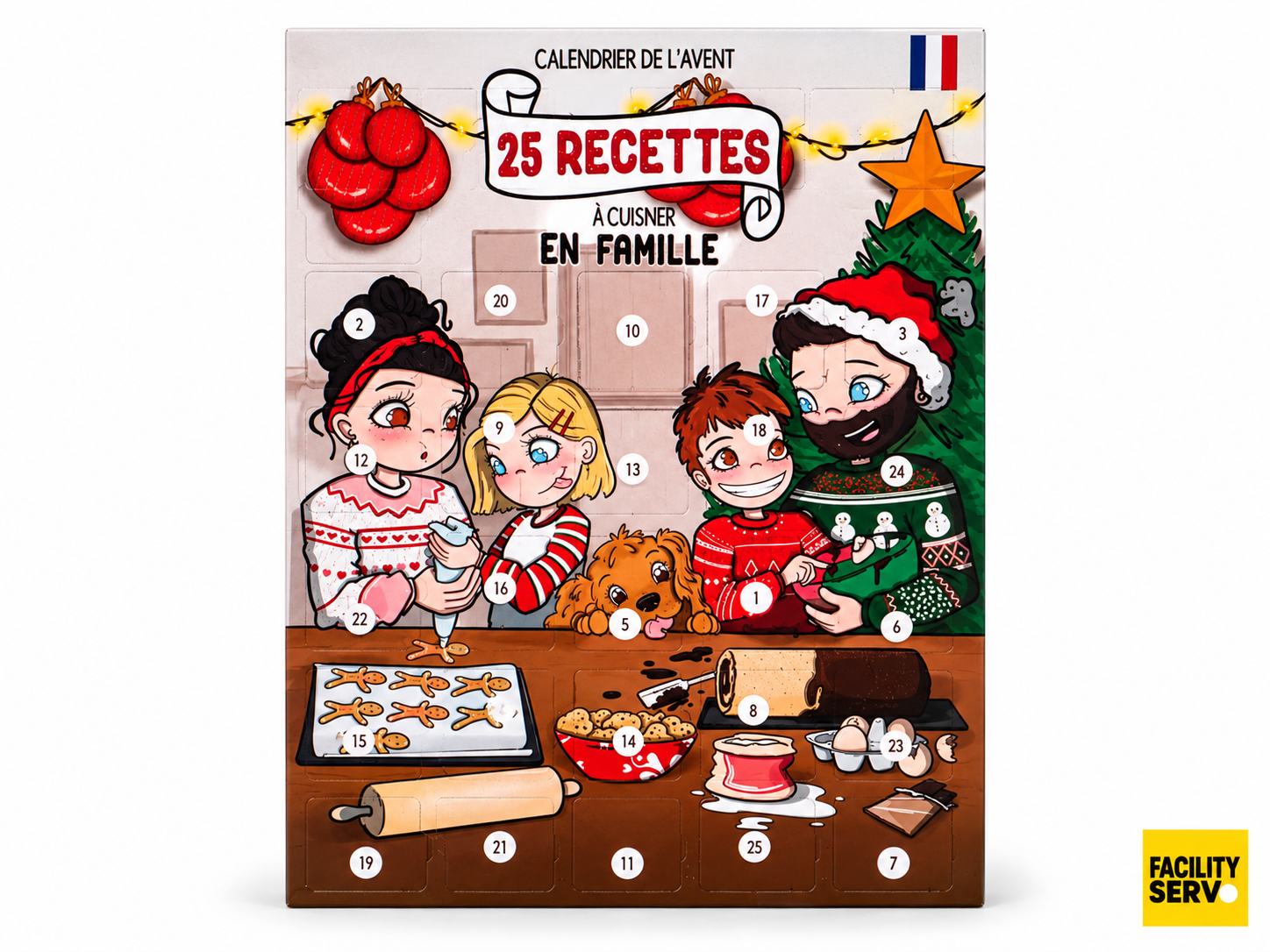 Calendrier de l’Avent « Cuisine en famille » – 25 recettes – Calendrier Évènement