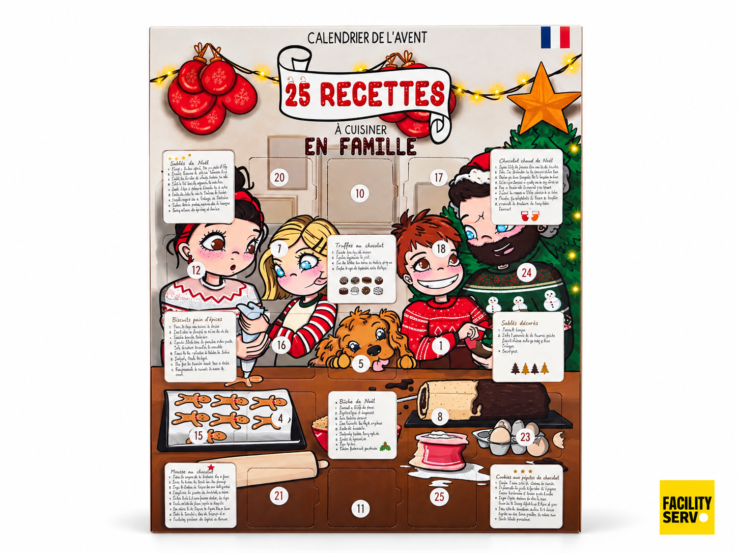 Calendrier de l’Avent « Cuisine en famille » – 25 recettes – Calendrier Évènement