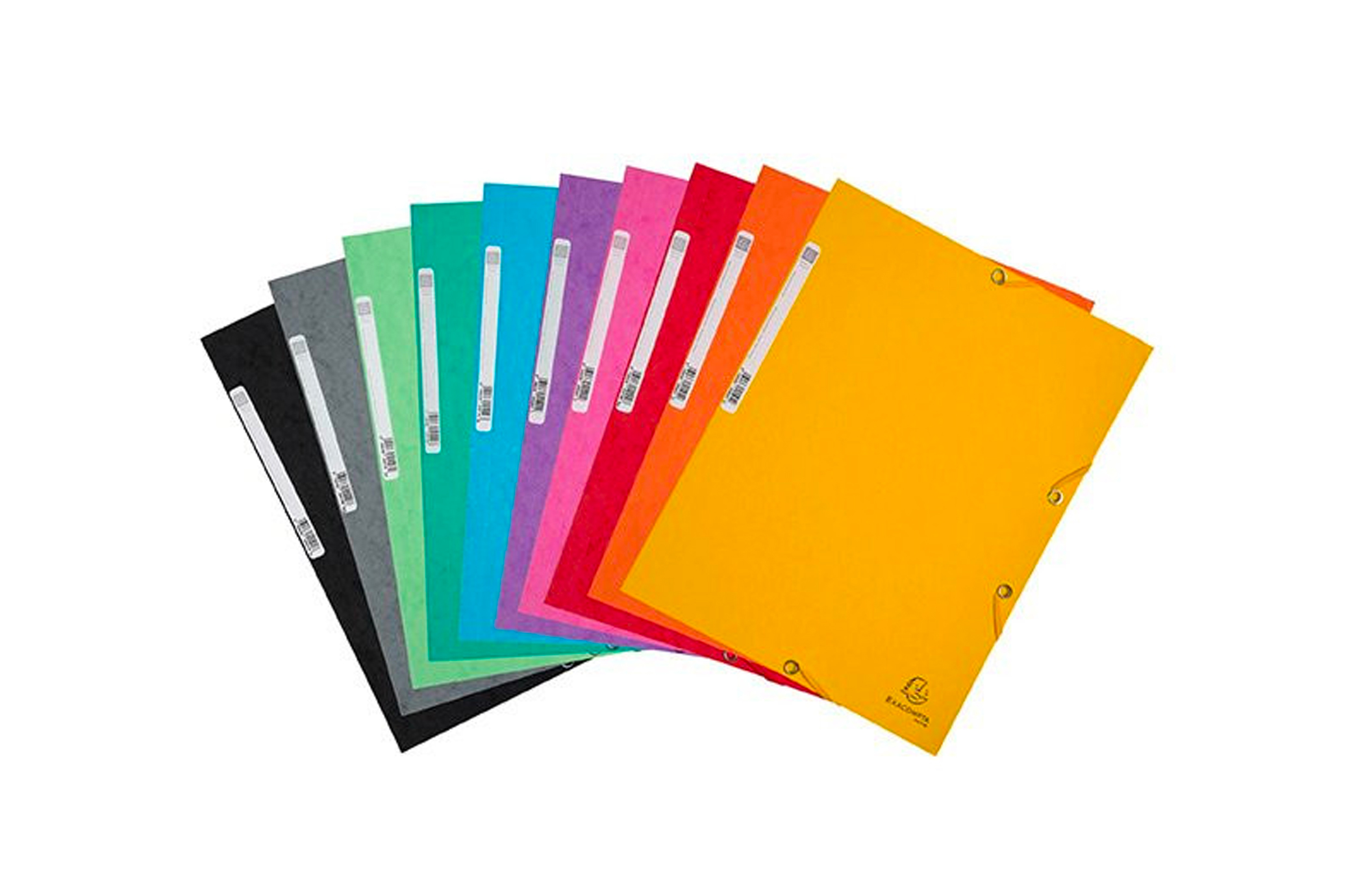 📁 Chemise à Élastiques Exacompta – 3 Rabats – Carte Lustrée – 24 × 32 cm