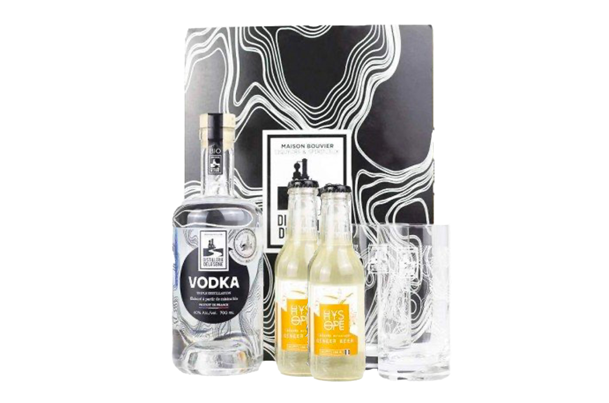 Coffret vodka - bio + 2 verres
