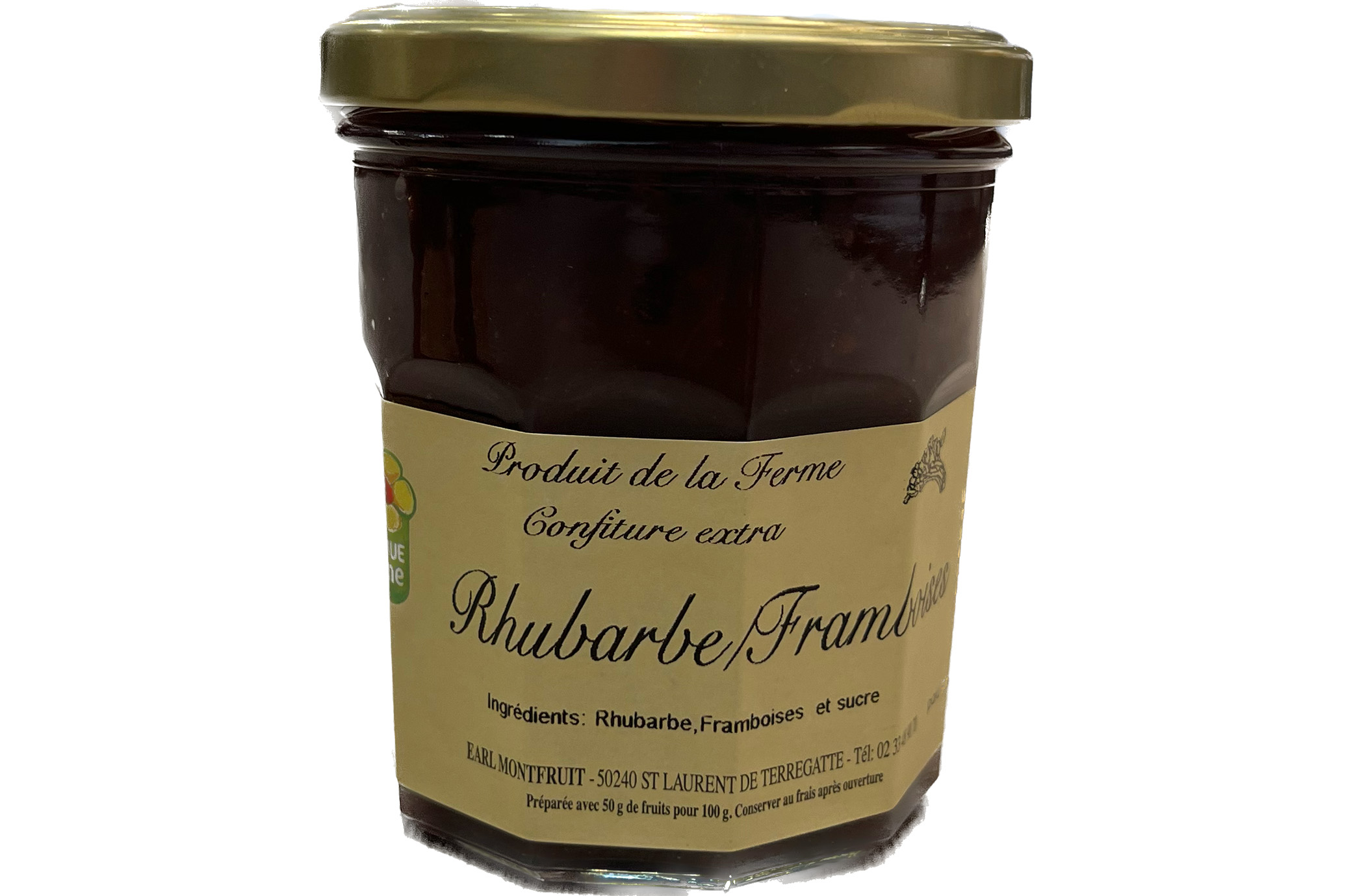 Confiture MONFRUIT Rhubarbes Framboises 360g