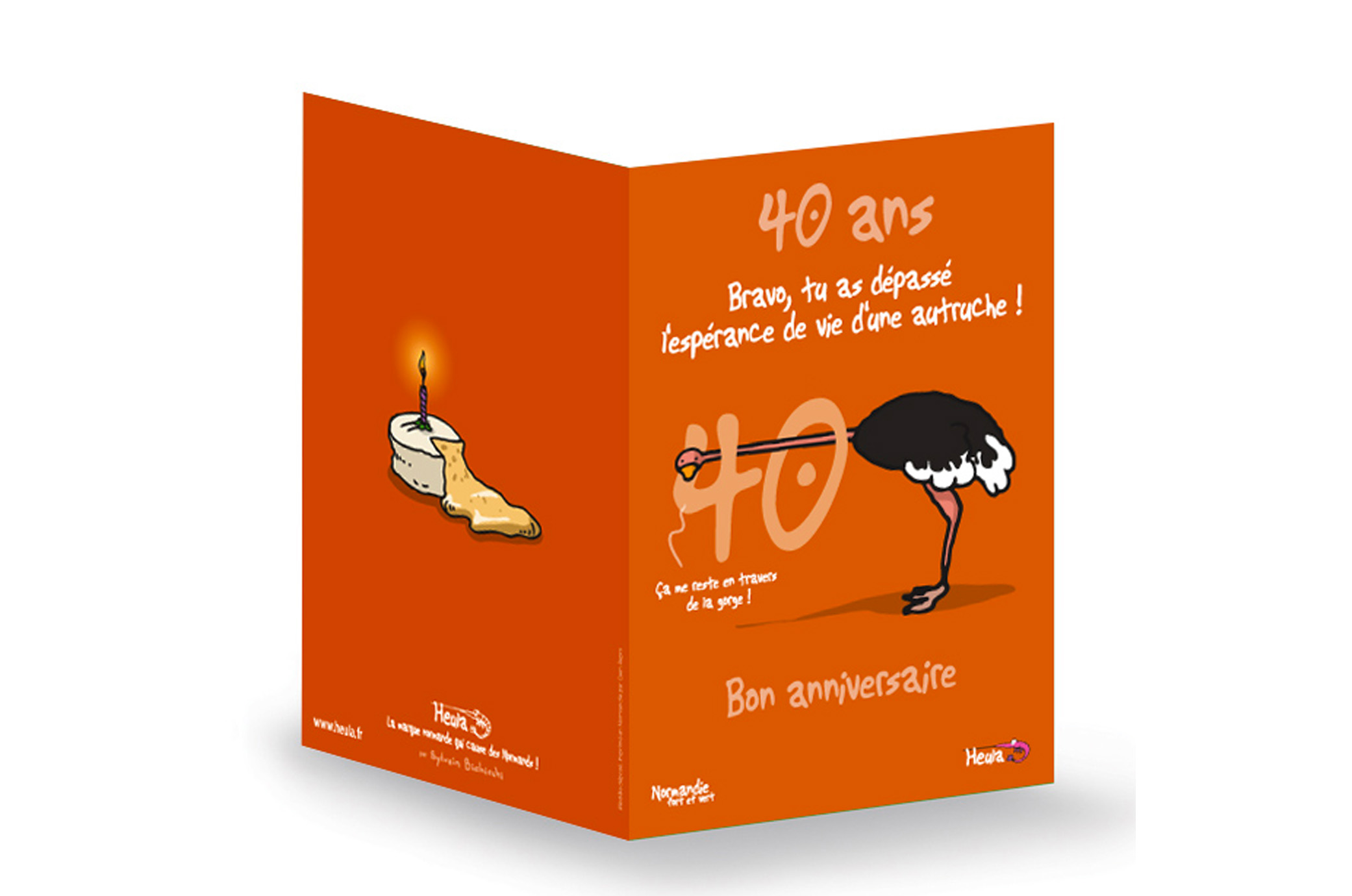 CP souhait Anniv 40 ans avec enveloppe