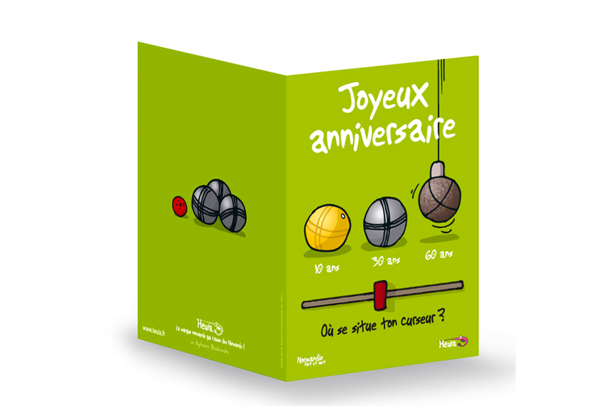 CP Souhait Anniversaire CURSEUR avec enveloppe