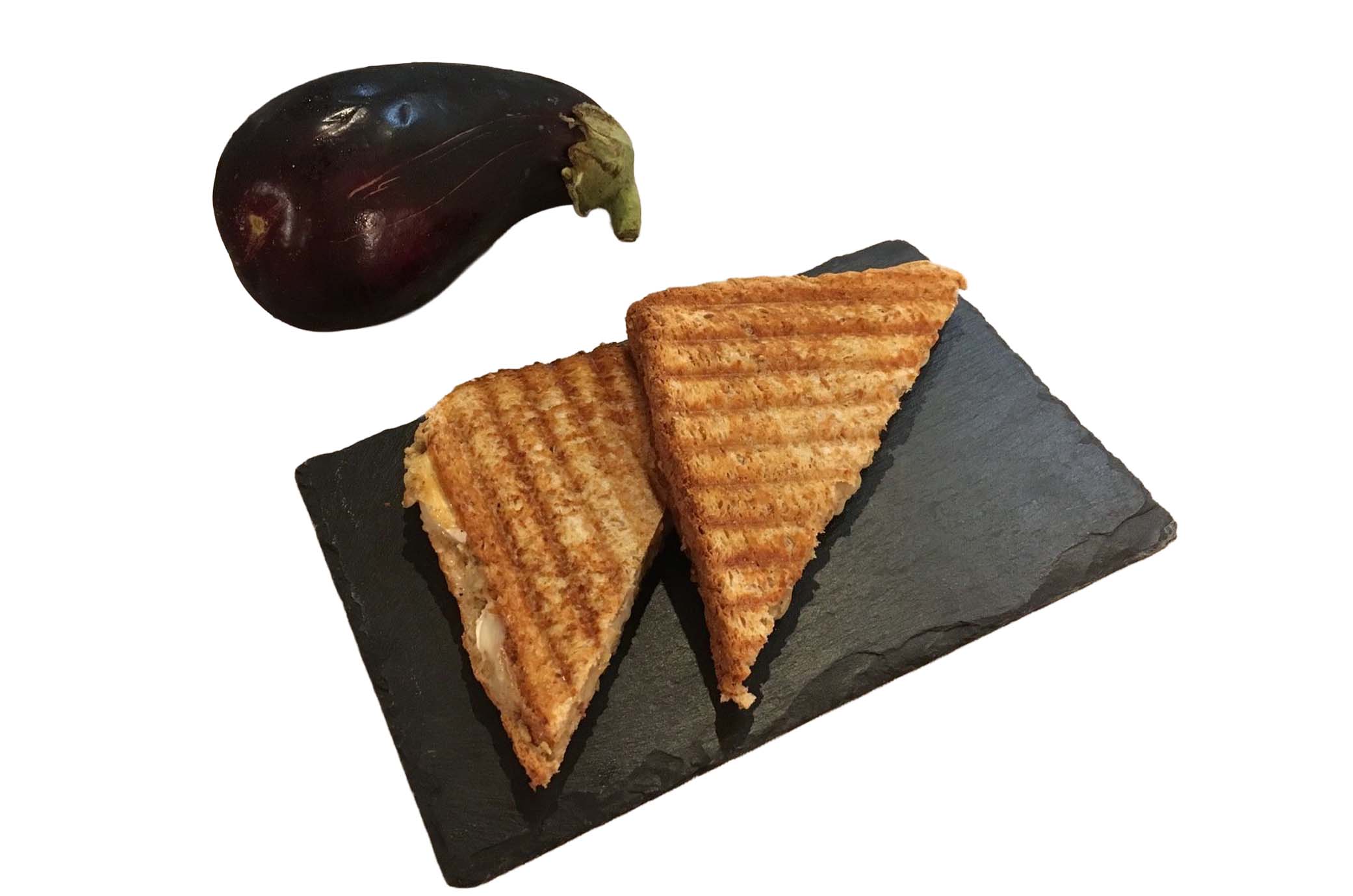 CROQUE CHEVRE AUBERGINES COURGETTES TOMATES