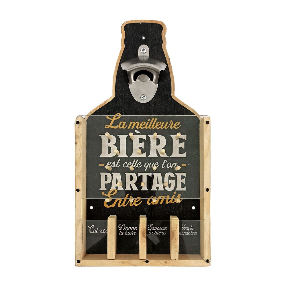 Décapsuleur Mural Jeu à Bière – Collecteur de Capsules
