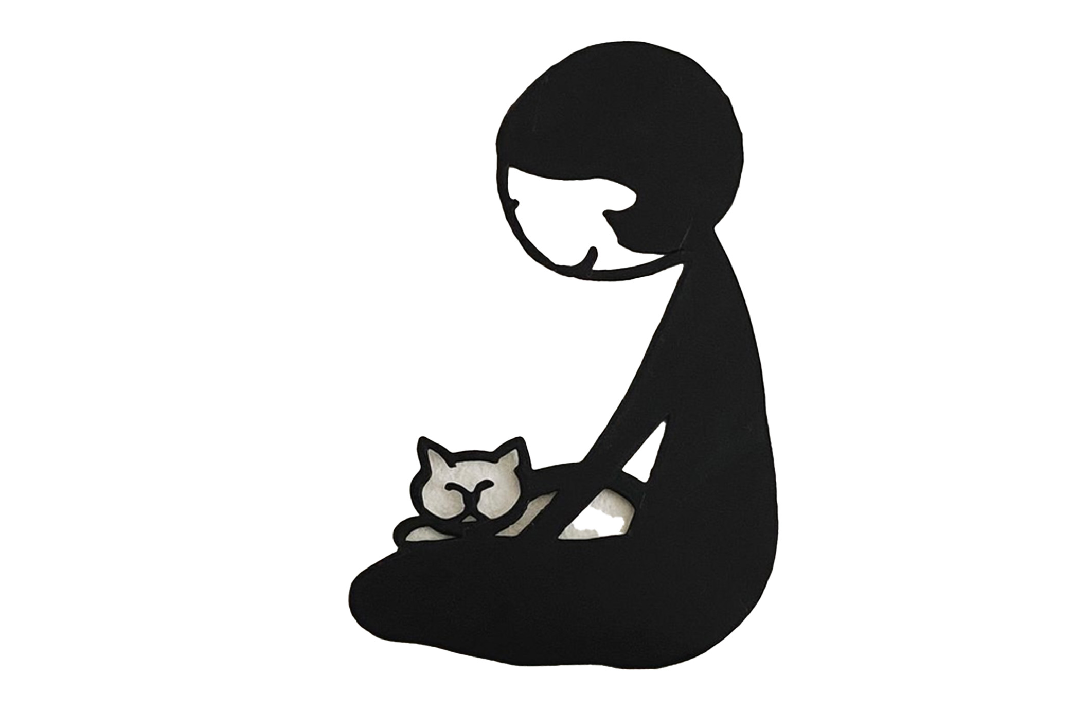 Décorations murales - Chat sur les genoux