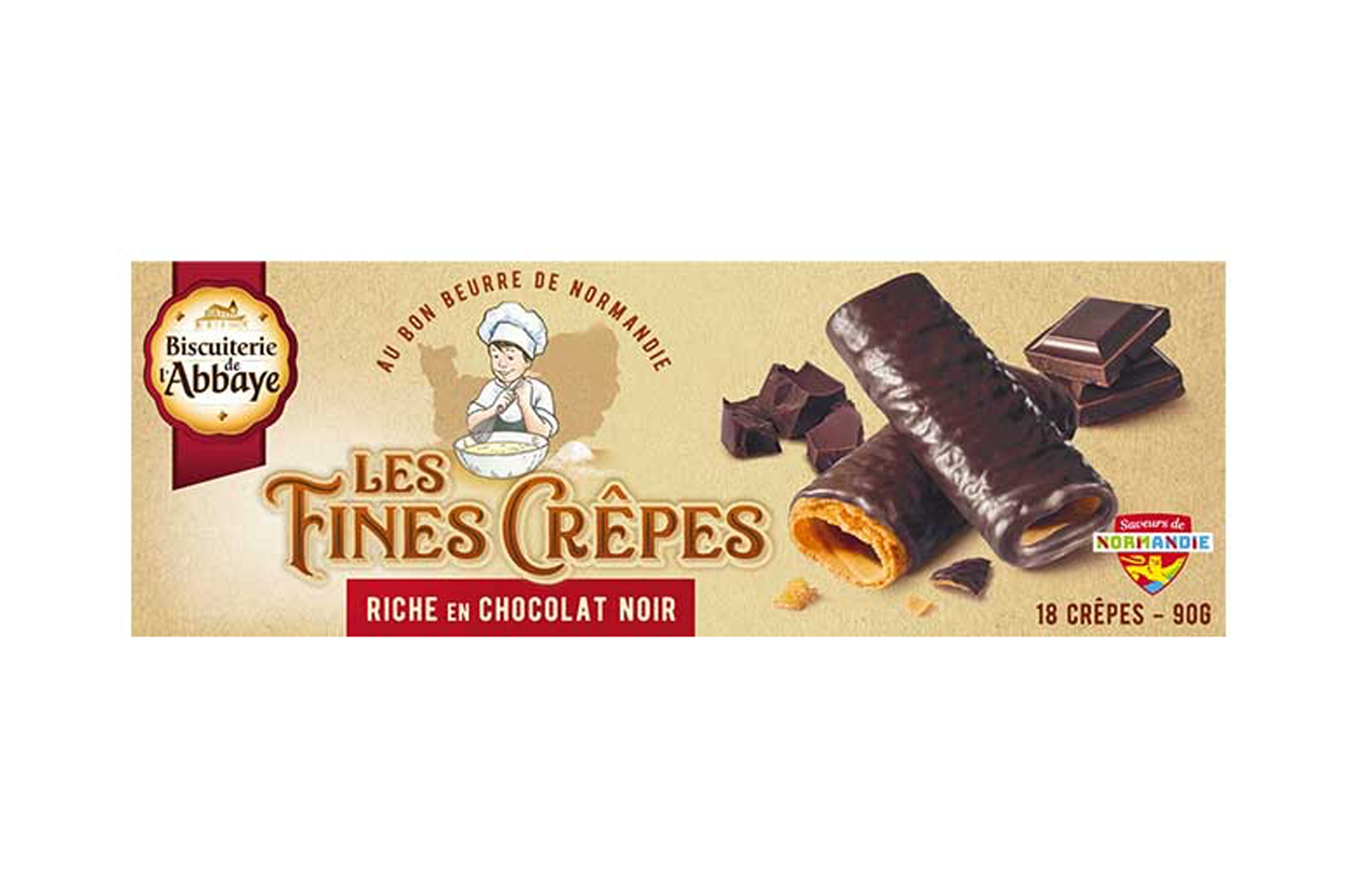 🍫🥞 Fines Crêpes Chocolat Noir 90g – Biscuiterie de l’Abbaye