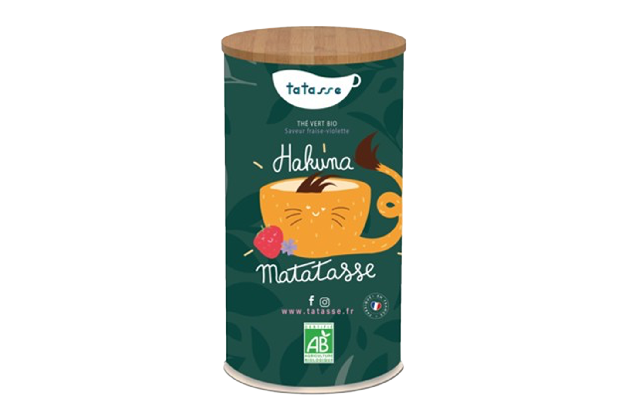 Hakuna MataTasse - Thé vert bio saveur fraise 100g