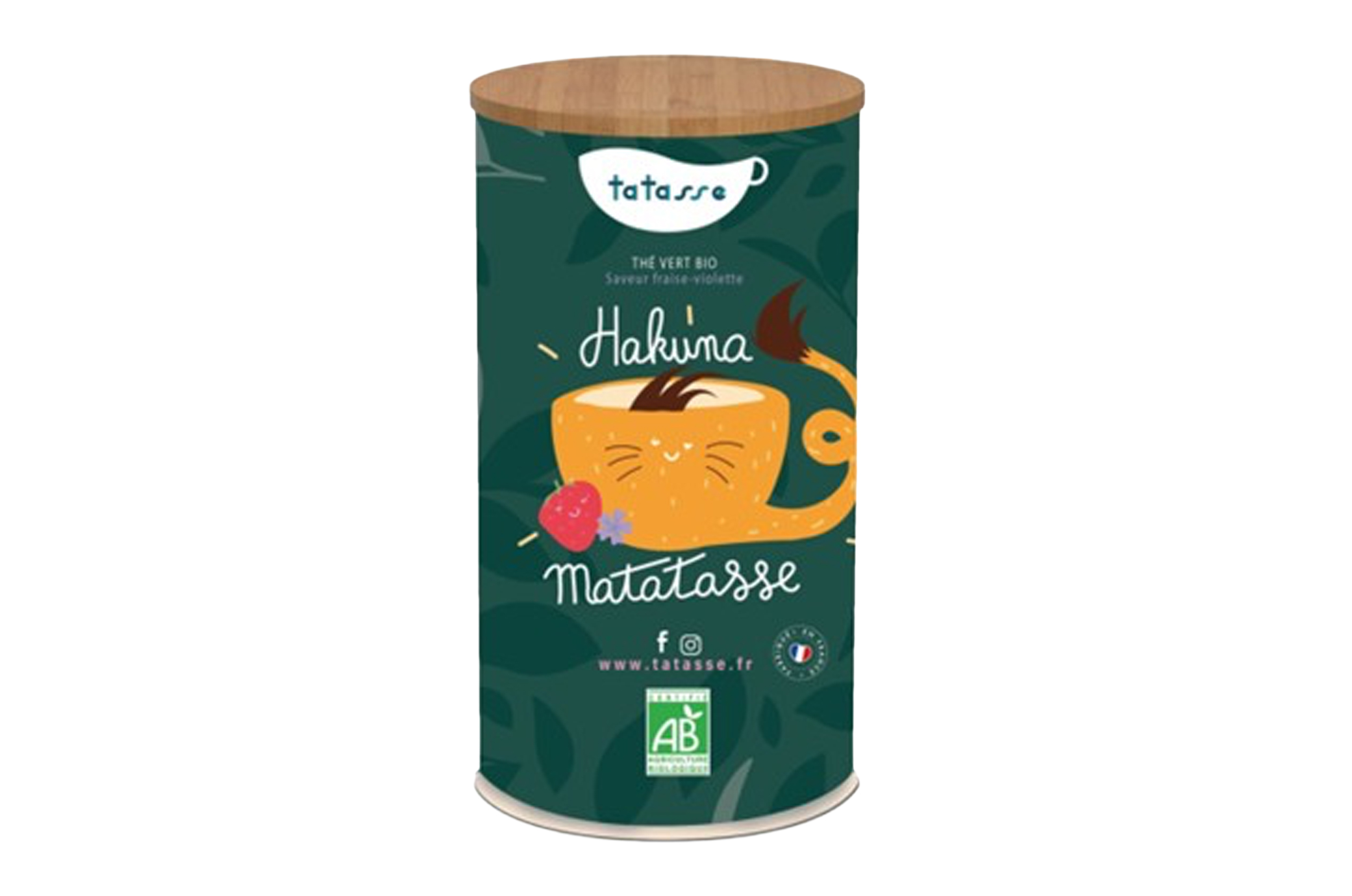 Hakuna MataTasse - Thé vert bio saveur fraise 100g
