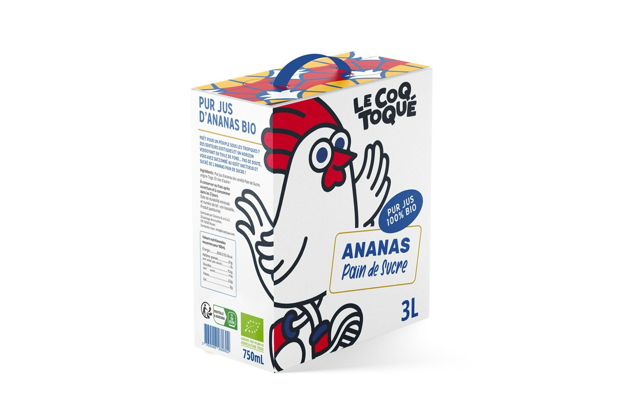 Jus d'ananas "Pain de sucre" bio BIB 3L