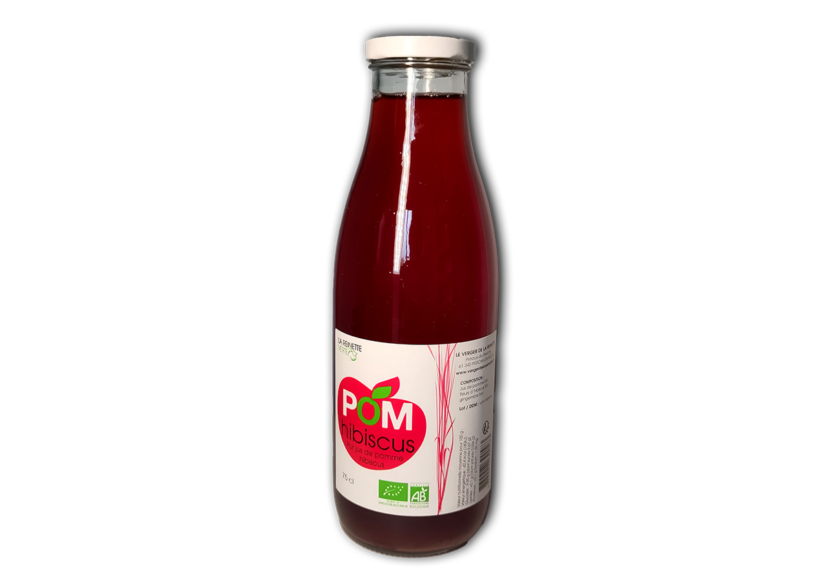 JUS DE POMME HIBISCUS BIO 75cl