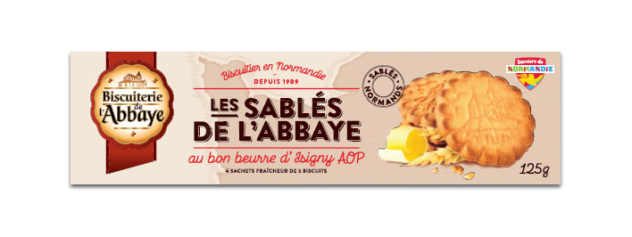 Les Sablés de l’Abbaye – Pur Beurre – 125 g – Biscuiterie de l’Abbaye