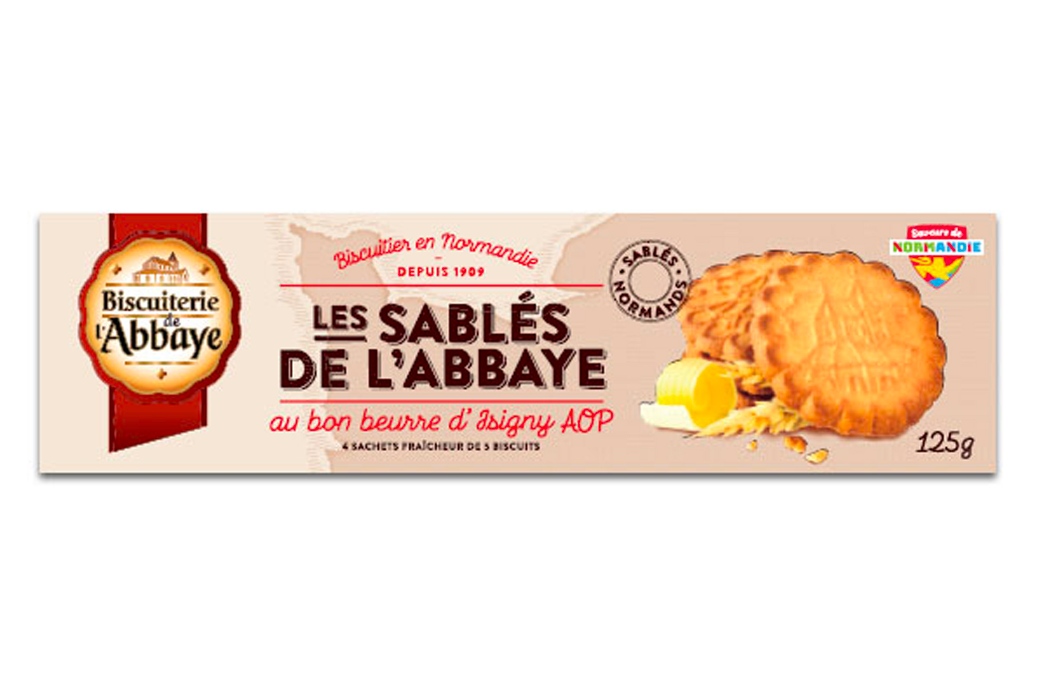Les Sablés de l’Abbaye – Pur Beurre – 125 g – Biscuiterie de l’Abbaye