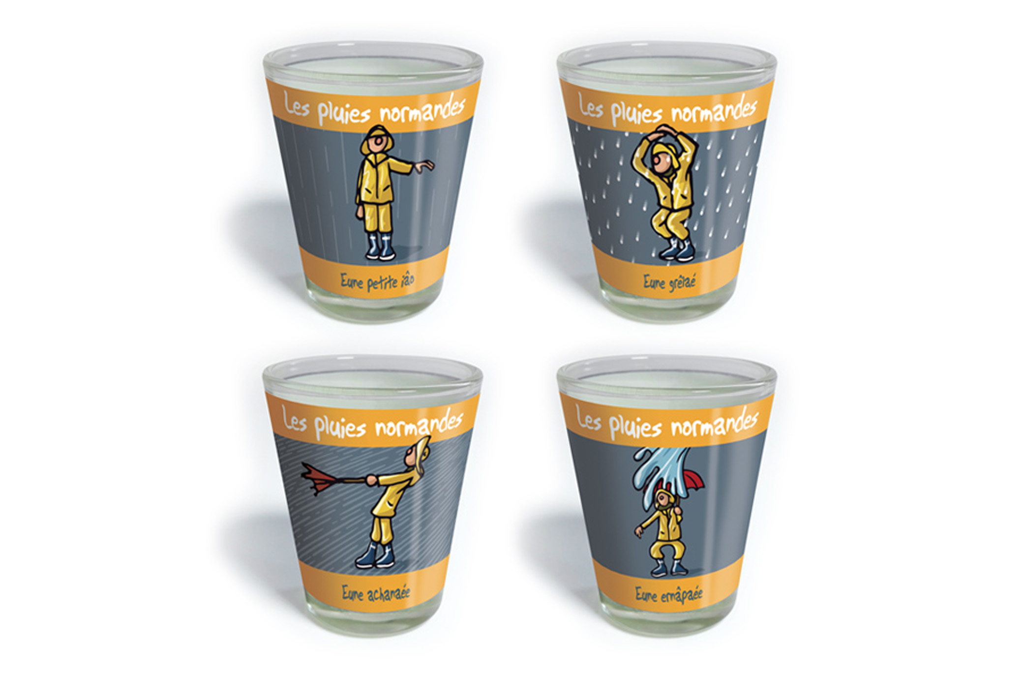 Lot n°2 de 4 petits verres