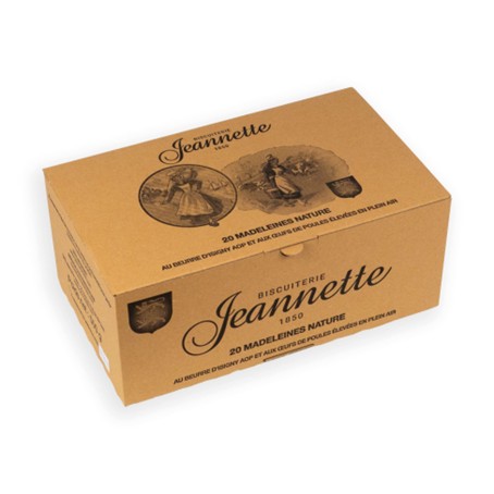 Madeleines Nature – Boîte Kraft – Biscuiterie Jeannette 500g