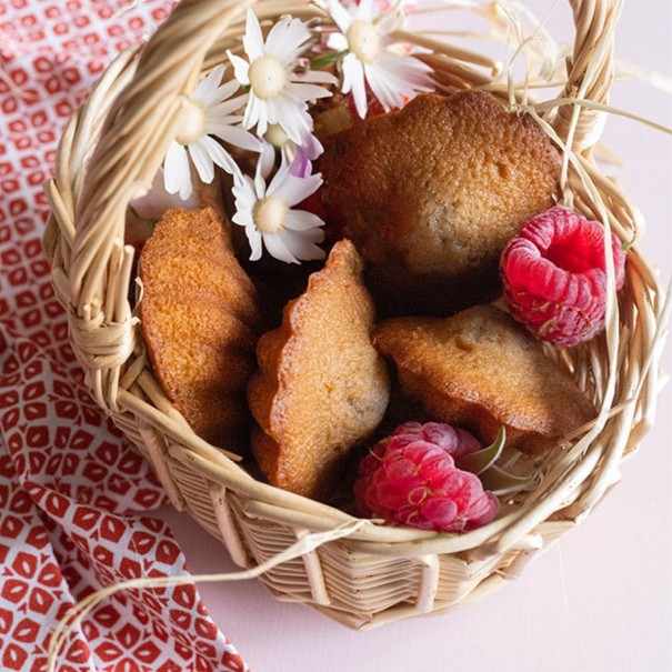 Madeleines Saveur Framboise | Boîte Blanche 250g