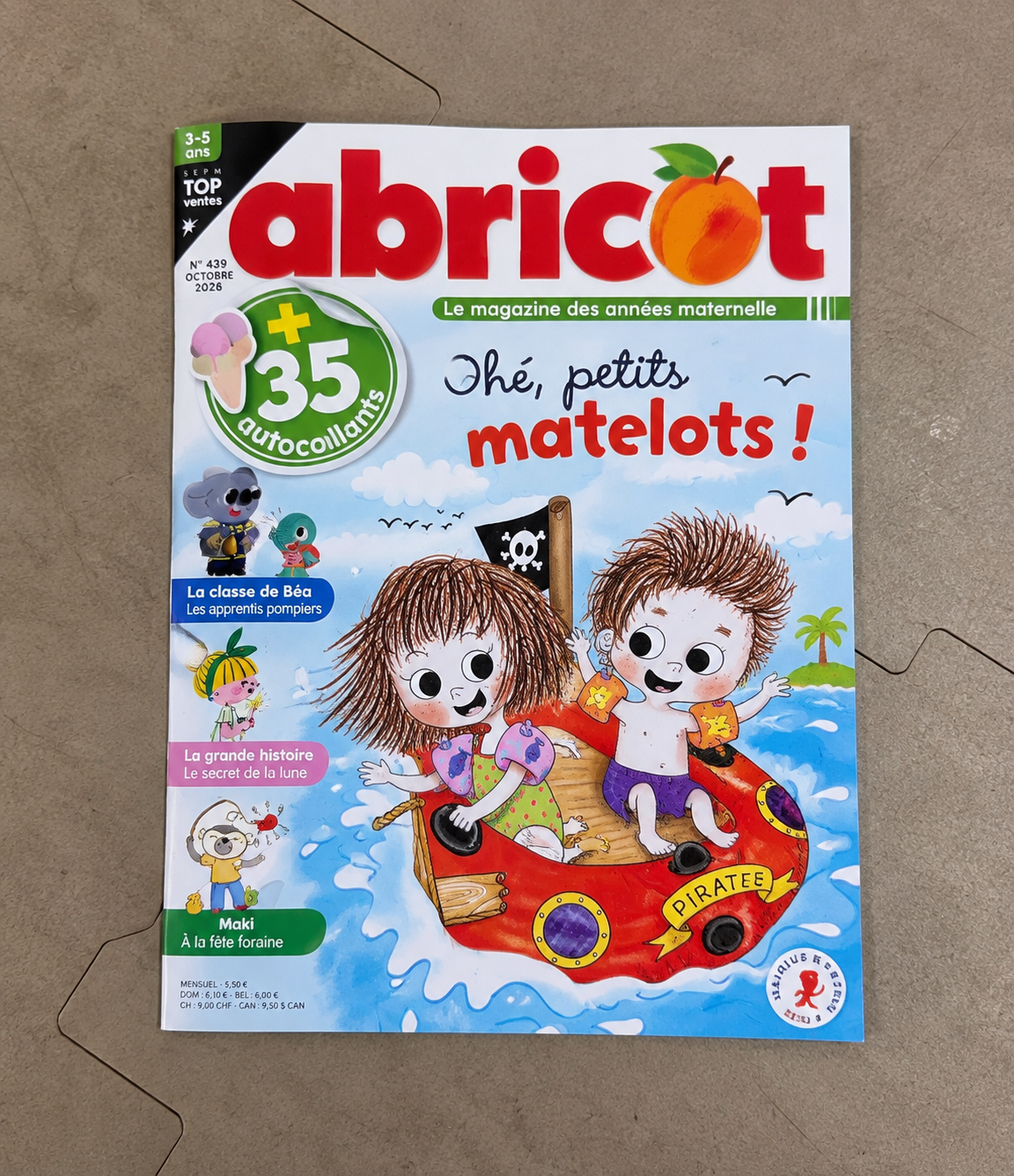 Magazine Abricot n°439 – Octobre 2026 + 35 autocollants