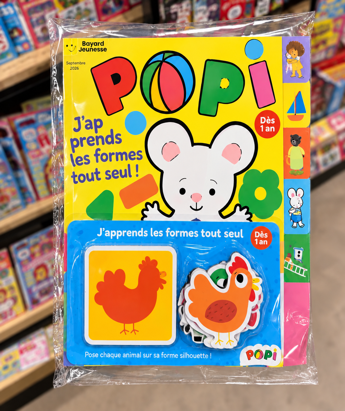 Magazine Popi – Jeu de formes des animaux offert