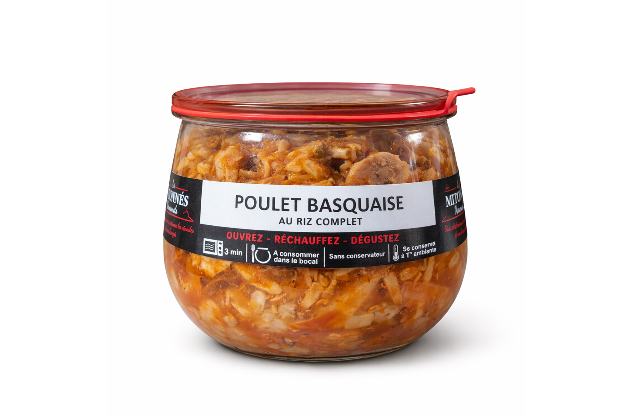 MITONNES - Poulet basquaise au riz complet 375g