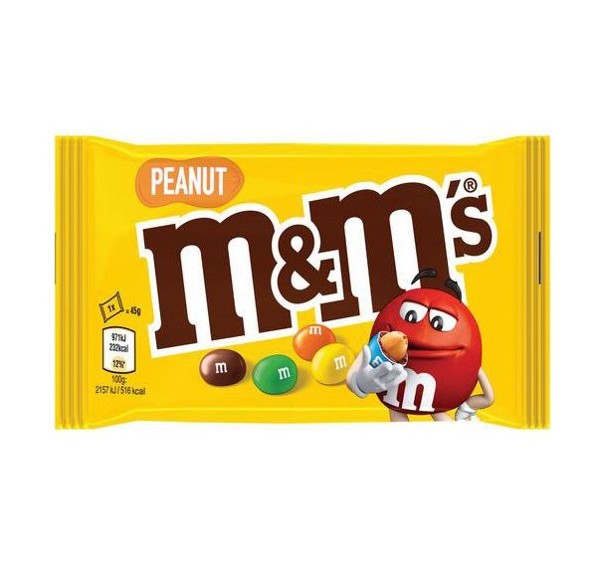 M&M’S Peanut – Bonbons chocolatés à la cacahuète – 45 g