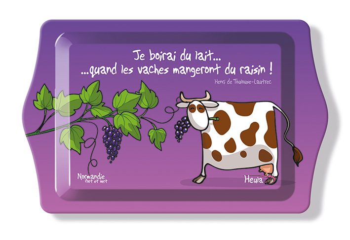 🍇 Plateau métal “Je boirai du lait…” – Humour décalé et esprit terroir
