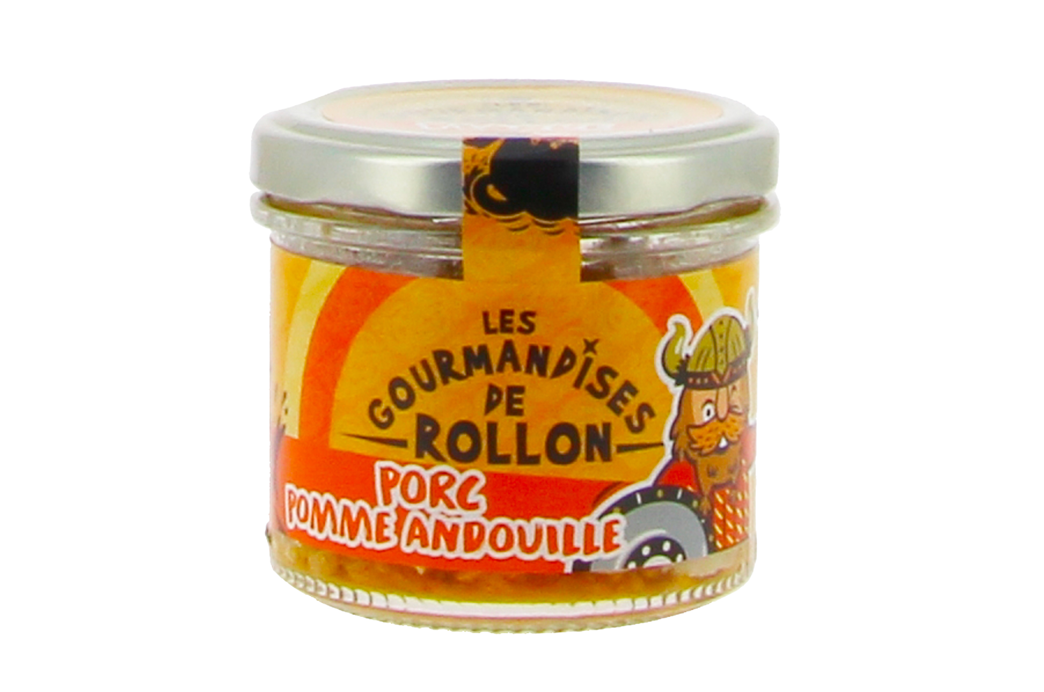 Porc, pomme et andouille Gourmandises de Rollon 100g