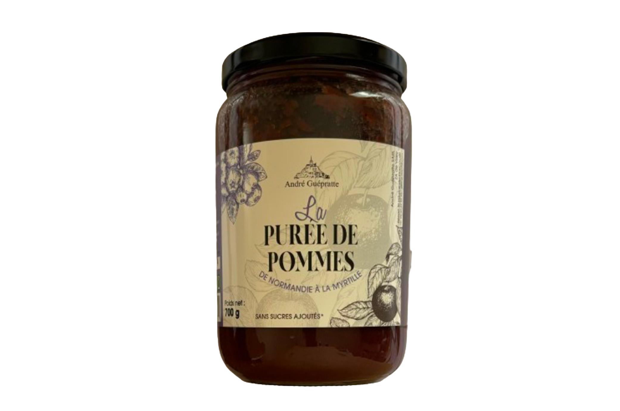 Purées 100% fruits Pommes Myrtilles 700g