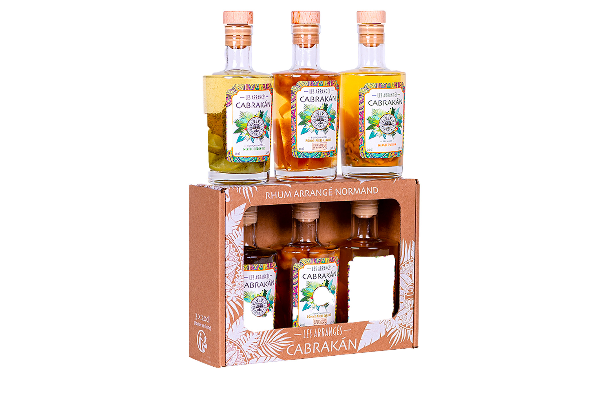 Rhum Arrangé CABRAKAN Coffrets Découvertes 3x20 cl