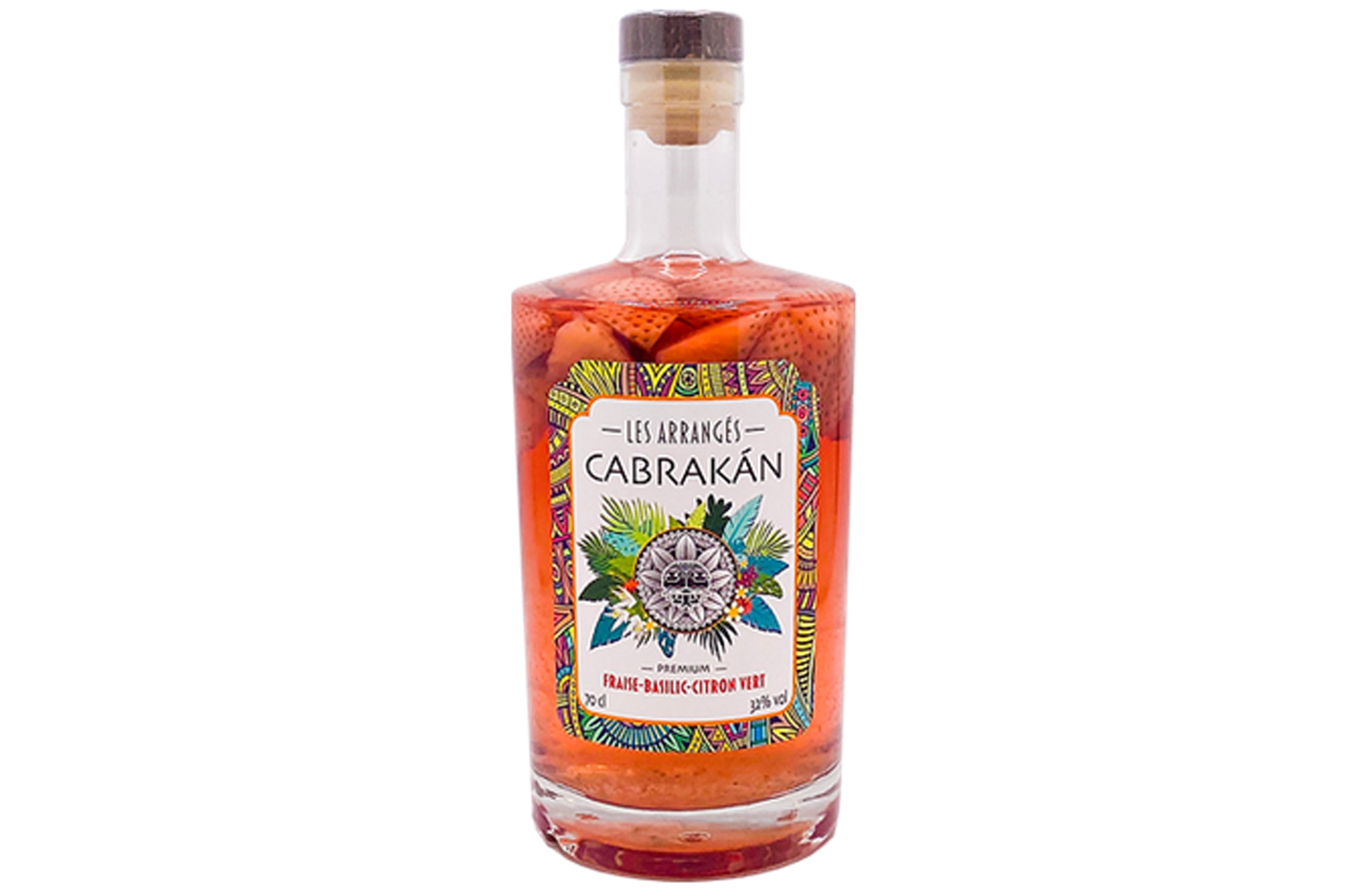Rhum Arrangé CABRAKAN - Fraise - Basilic - Citron vert 70CL