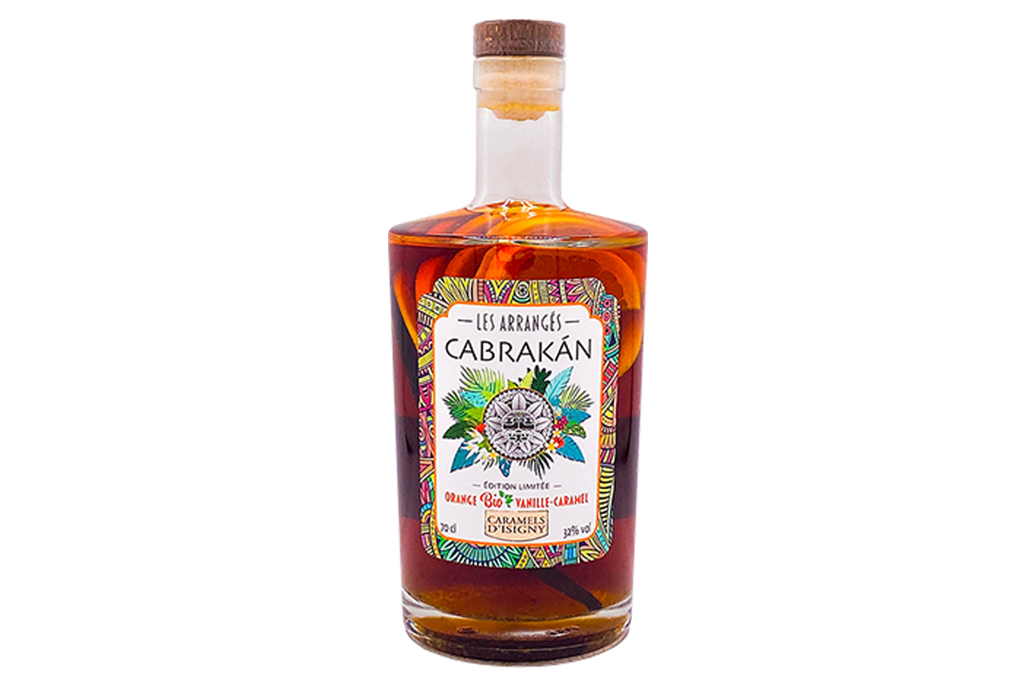 Rhum Arrange CABRAKAN - Orange Bio - Vanille Bourbon - Caramel brun d'Isigny 70CL