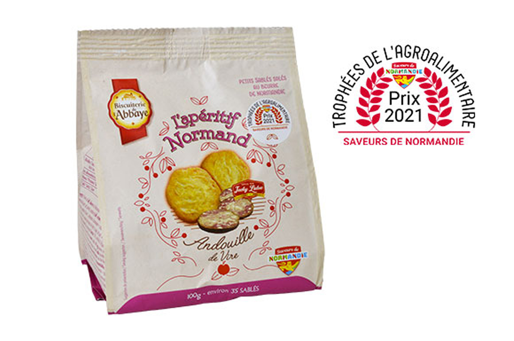 L’Apéritif Normand Andouille de Vire 100g – Biscuiterie de l’Abbaye