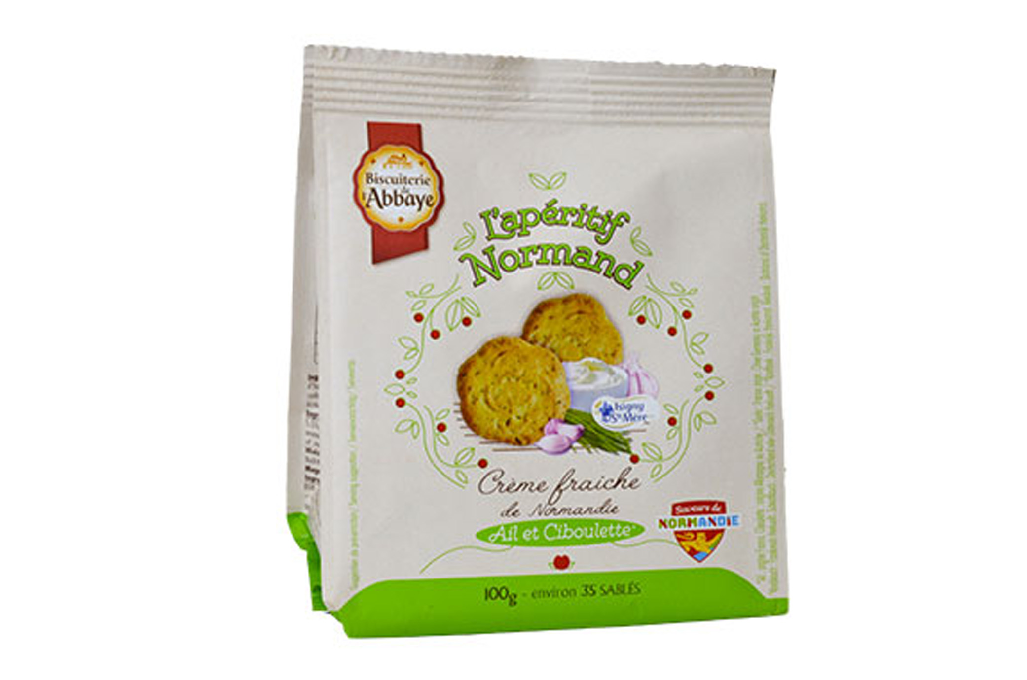 L’Apéritif Normand Crème Ail & Ciboulette 100g – Biscuiterie de l’Abbaye