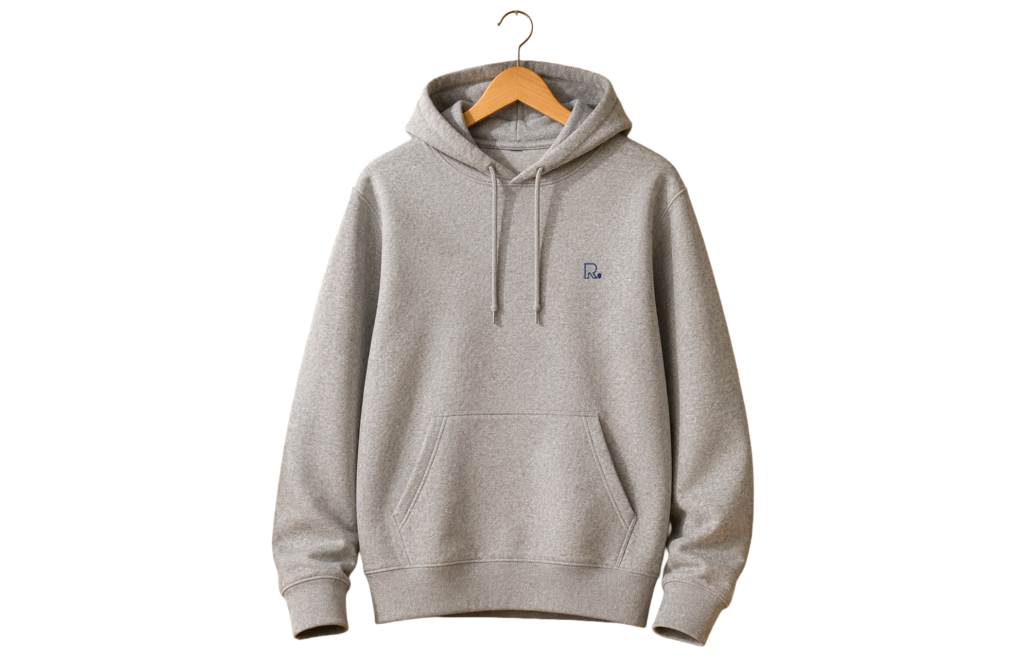 👕 Sweat à capuche gris Femme  – Collection « R. » brodé