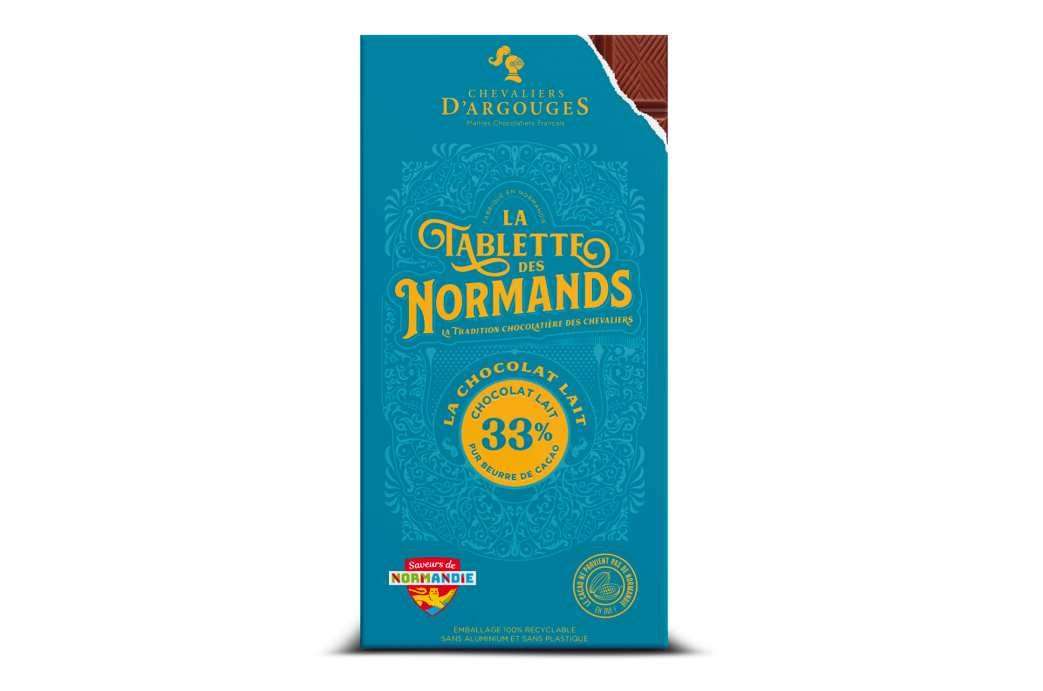 TABLETTE DES NORMANDS chocolat lait 33% - 100g
