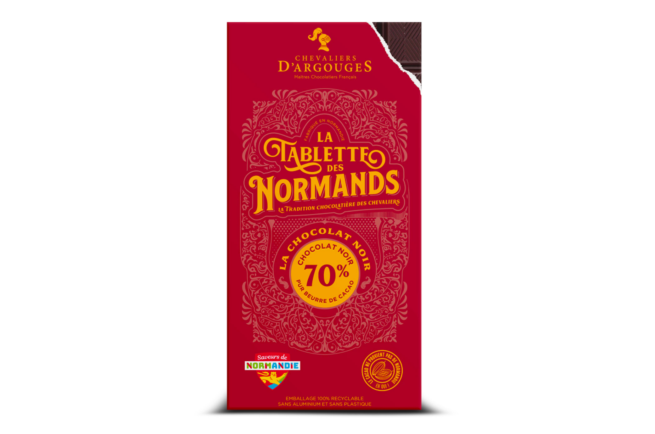 TABLETTE DES NORMANDS chocolat noir 70% - 100g