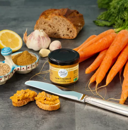 Tartinables Bio Carottes Cumin Graines de sésame 100g