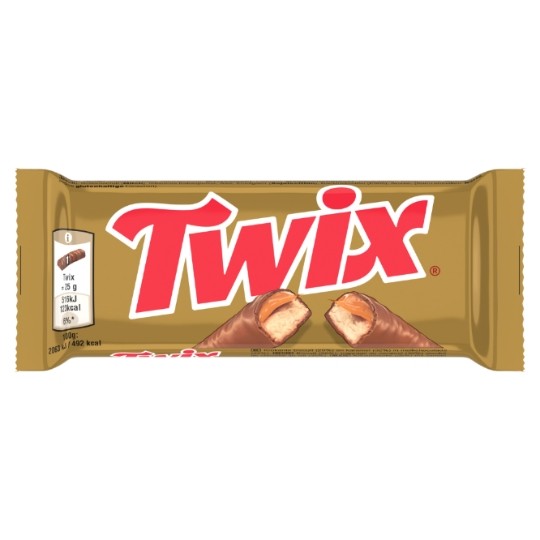 TWIX – Barres chocolatées au caramel et biscuit croquant – 50 g