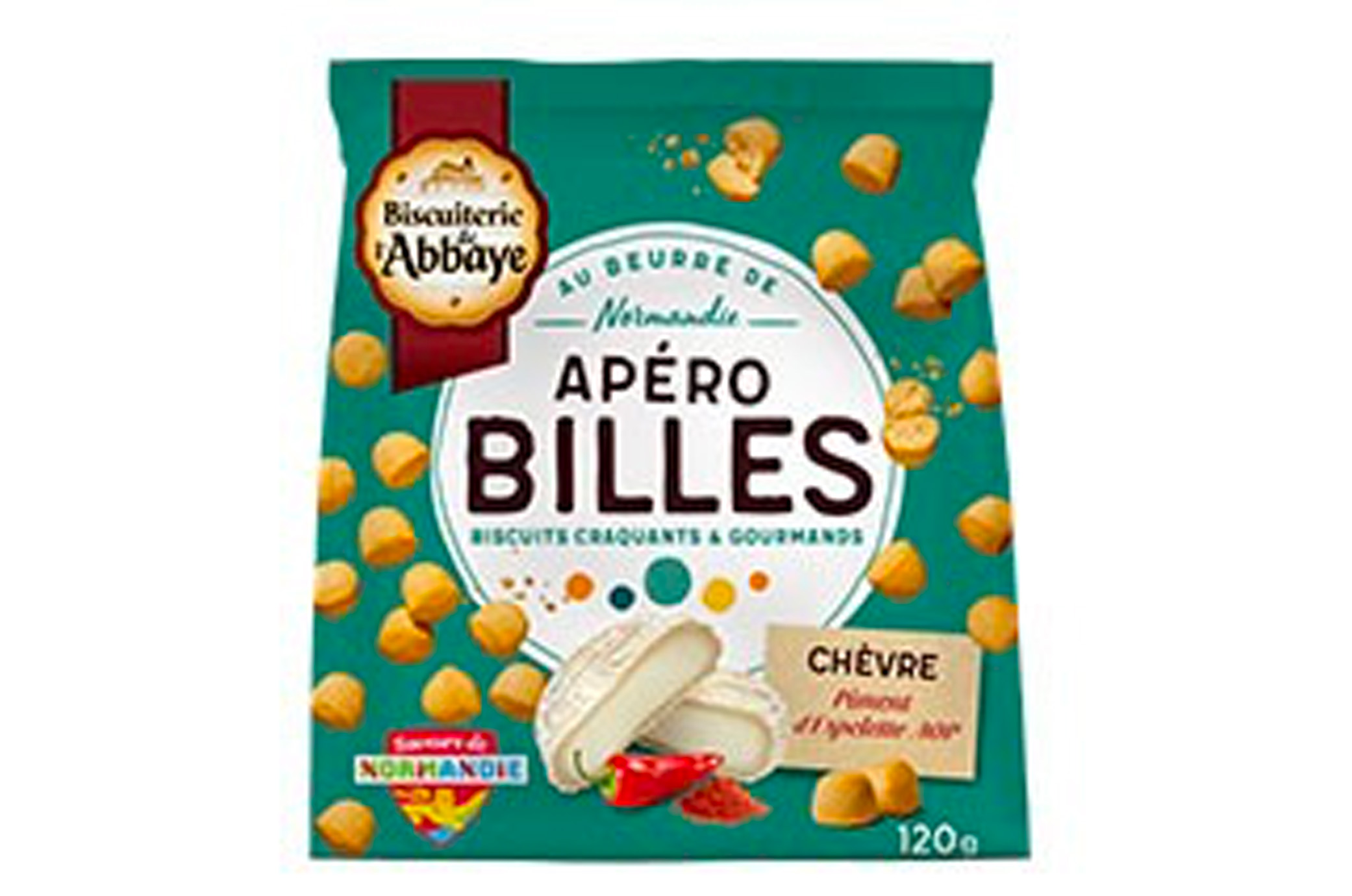 Apéro Billes Chèvre & Piment d’Espelette AOP – 120 g – Biscuiterie de l’Abbaye