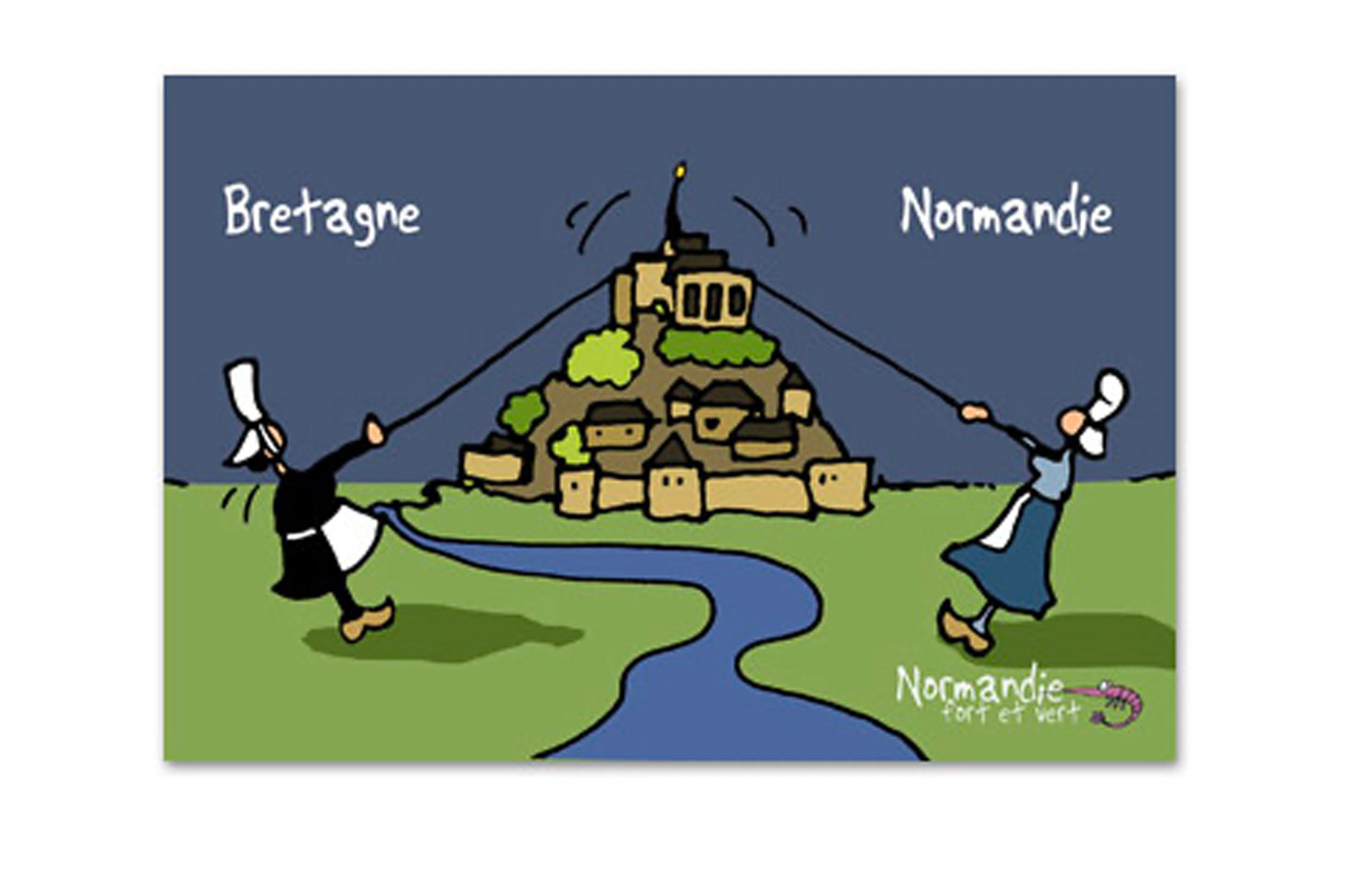 Carte Postale "Bretagne / Normandie"