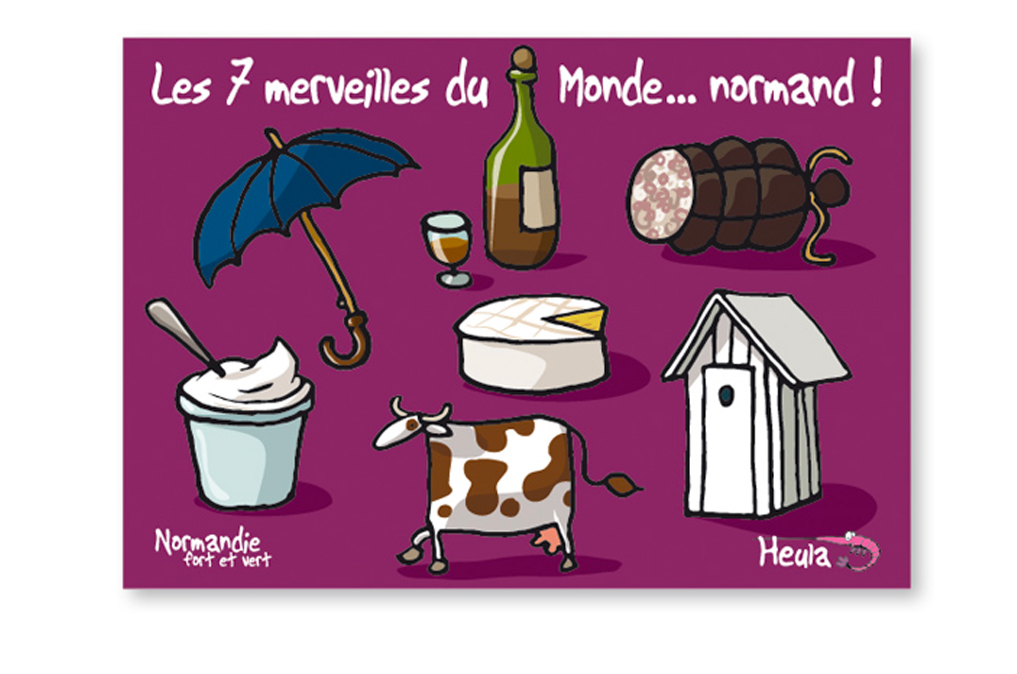 Carte Postale "Les 7 merveilles du monde.... normands"