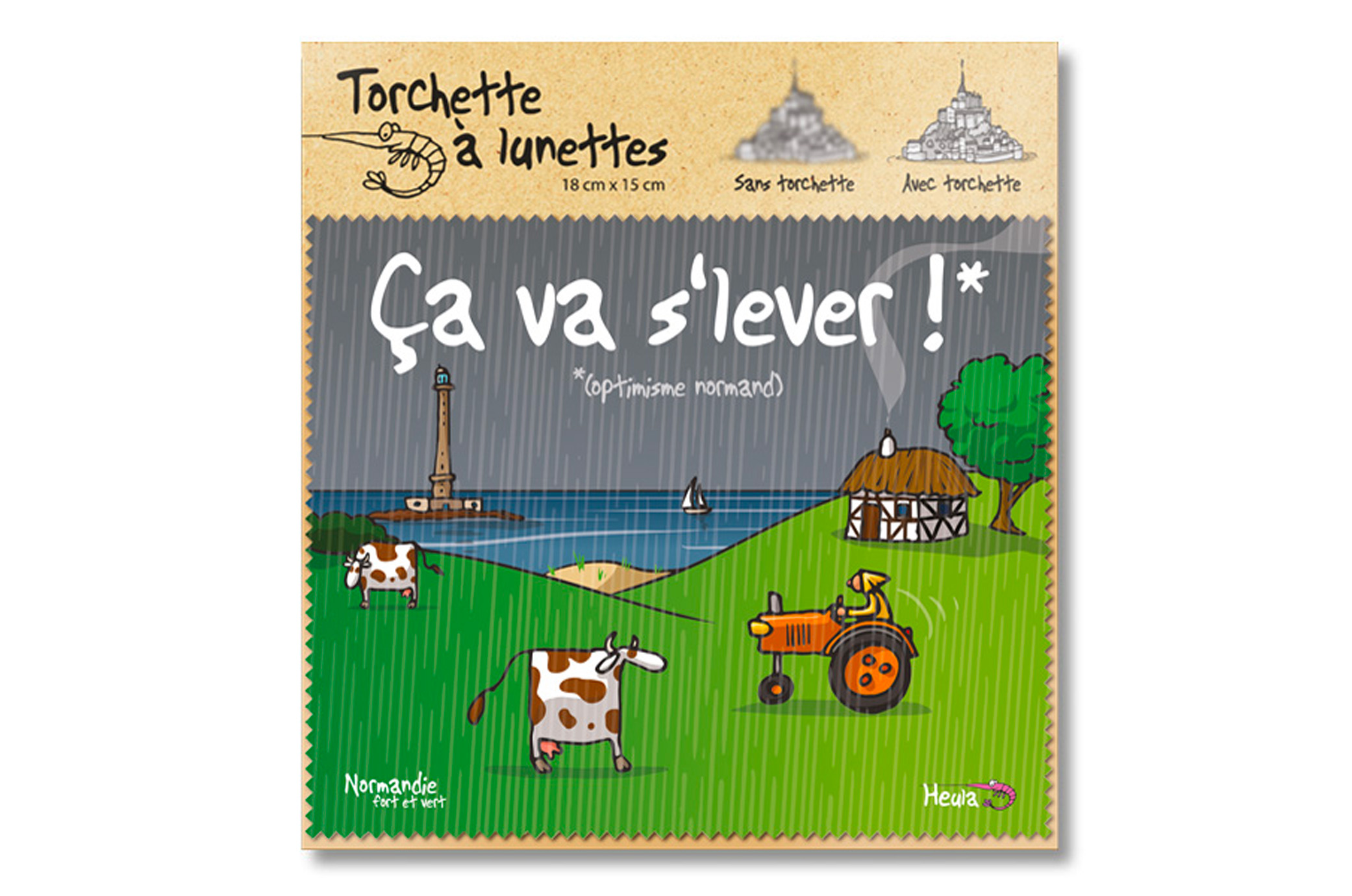 Essuie-lunettes "Ca va s'lever" nouvelle version