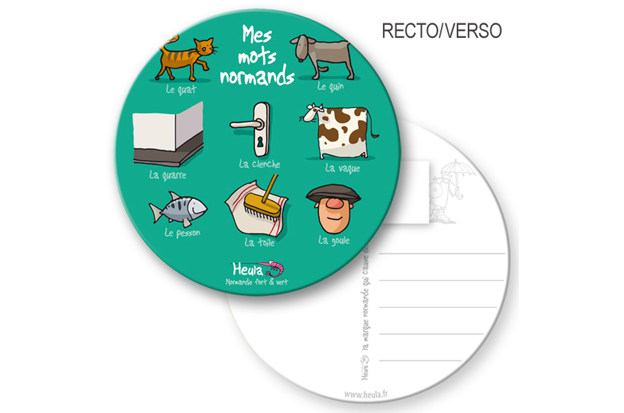 Sous-bock postable "Mes mots normands"