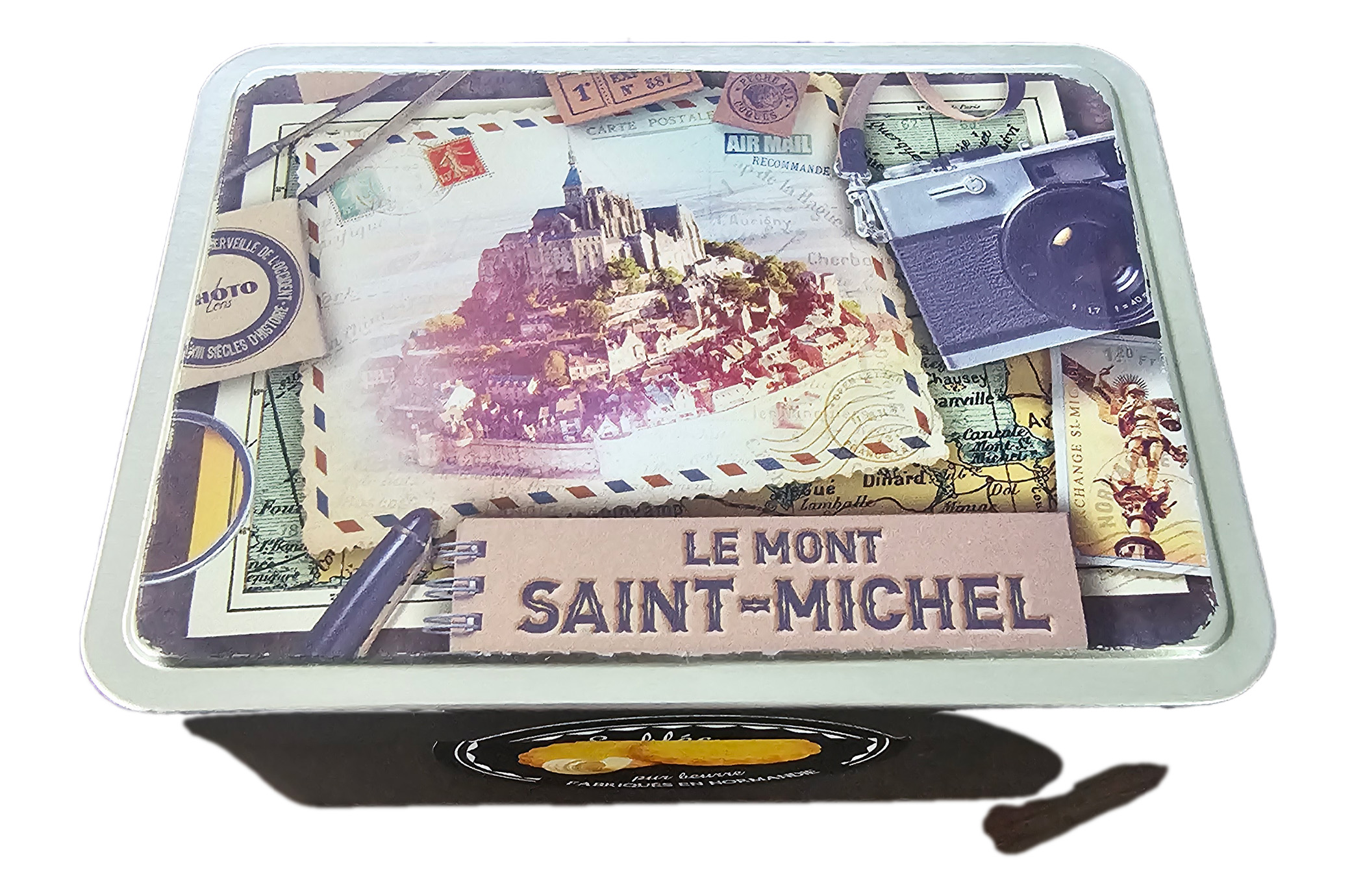 Boite Sablés Mont Saint Michel Carte postale 120g